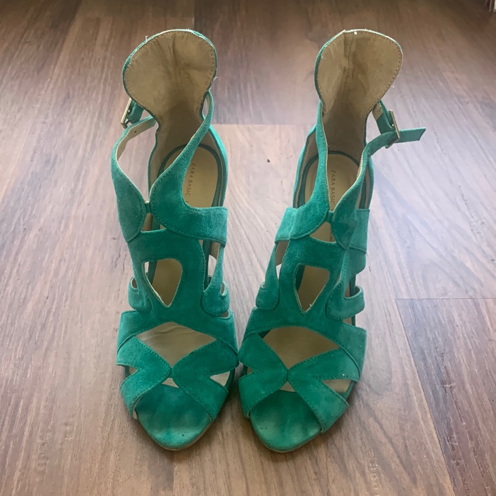 Zara Suede Strappy Heel